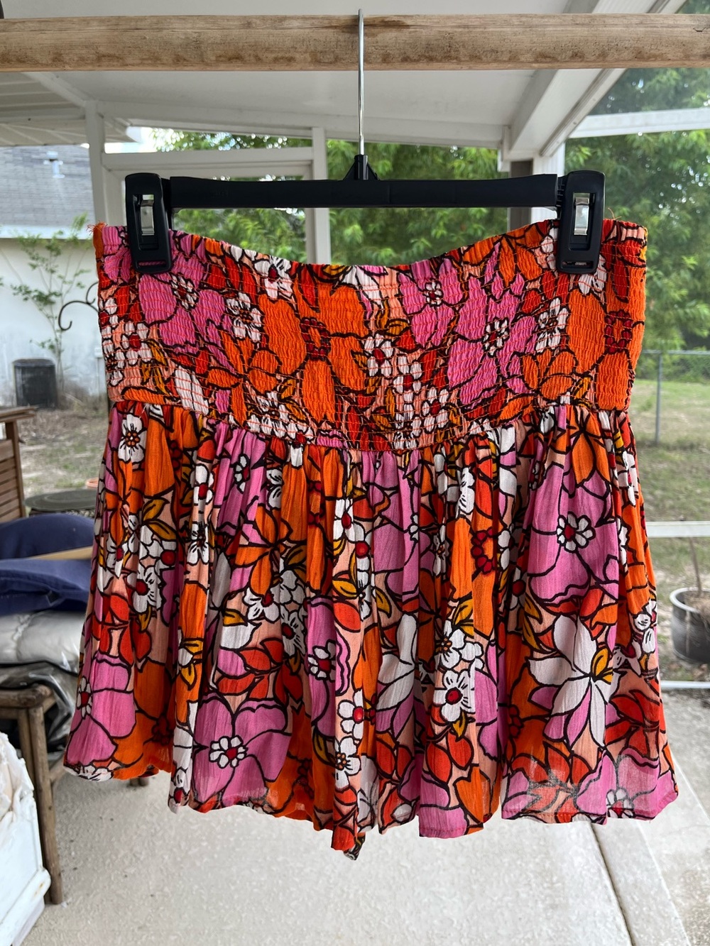 jolie and joy smocked waist floral flutter skort